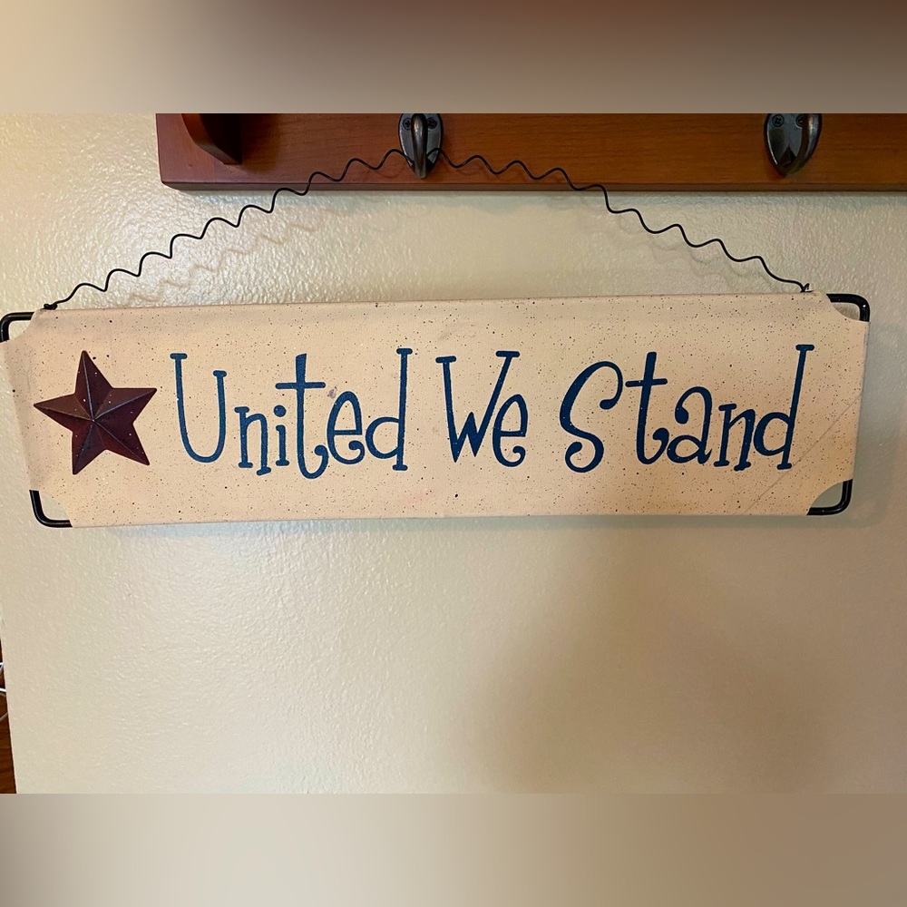 Kirklands canvas United 4th of July sign